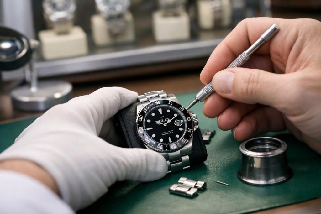 他店で購入したロレックスは正規店でコマ調整できる？