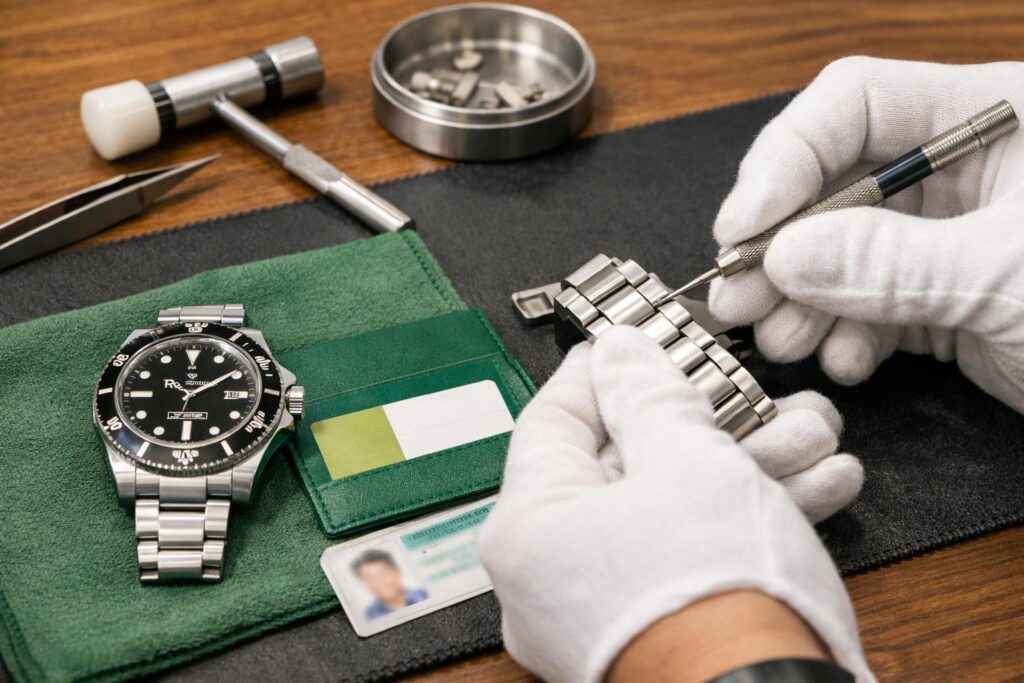 ロレックス正規店へコマ調整を依頼する流れと持ち物