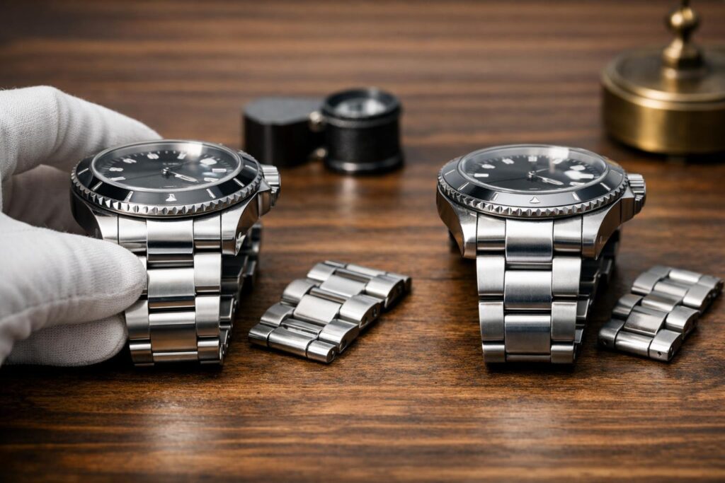 鉄則1 全体の質感と重量感でロレックスの偽物を見分ける