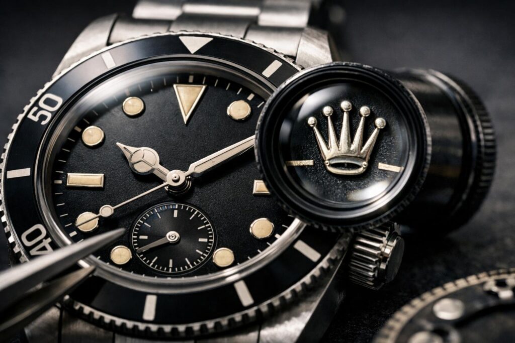 鉄則2 文字盤のディテールで偽物を見抜く