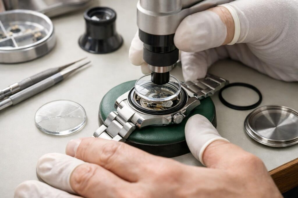 日本ロレックス公認店でのガラス交換 費用と依頼メリット