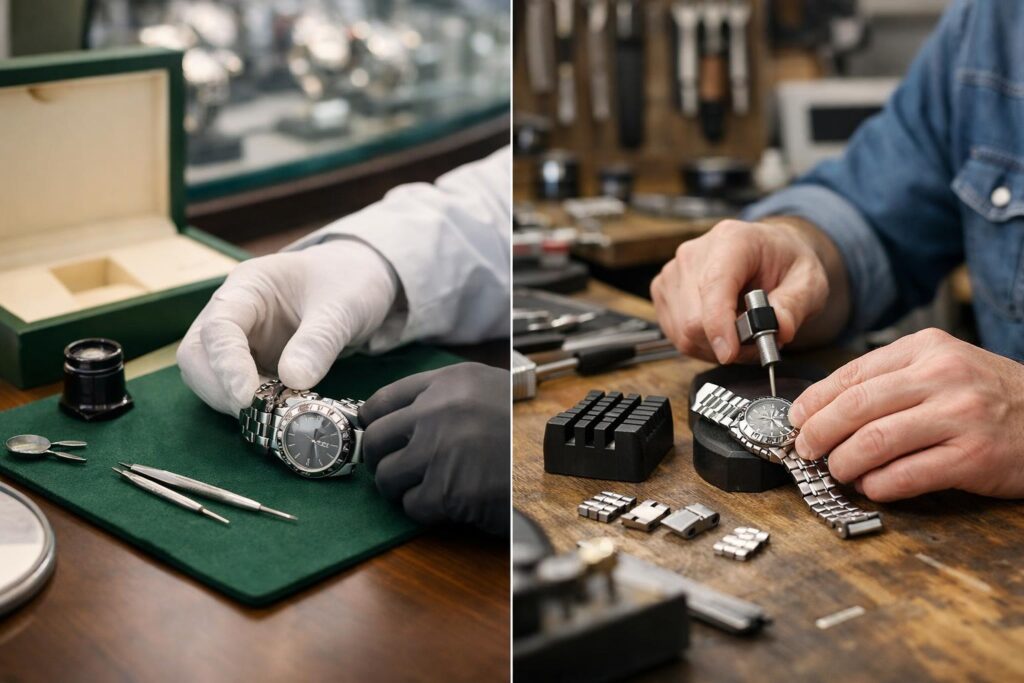 お店にロレックスのブレス調整を依頼する場合の流れ