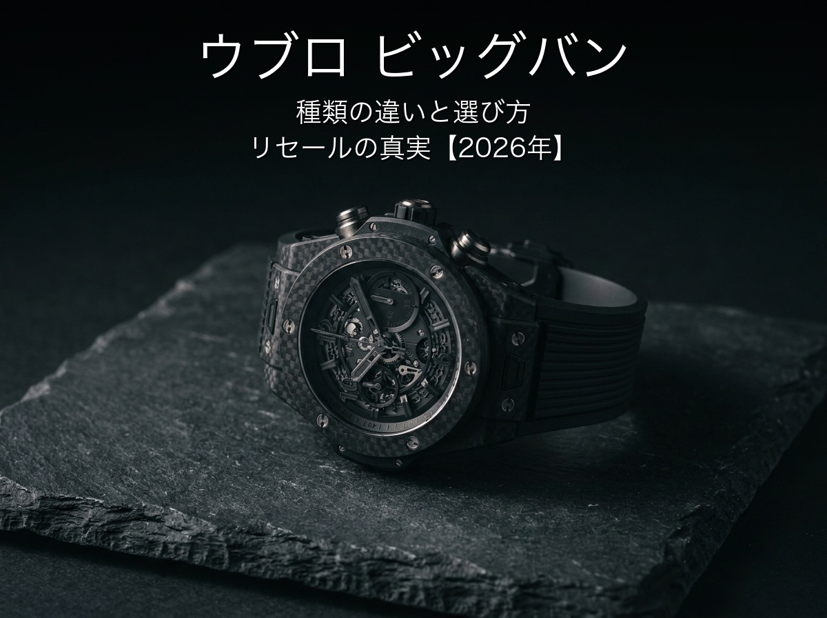 ウブロ ビッグバンの選び方ガイドのタイトル入りアイキャッチ（大胆な多層スケルトンクロノグラフ）